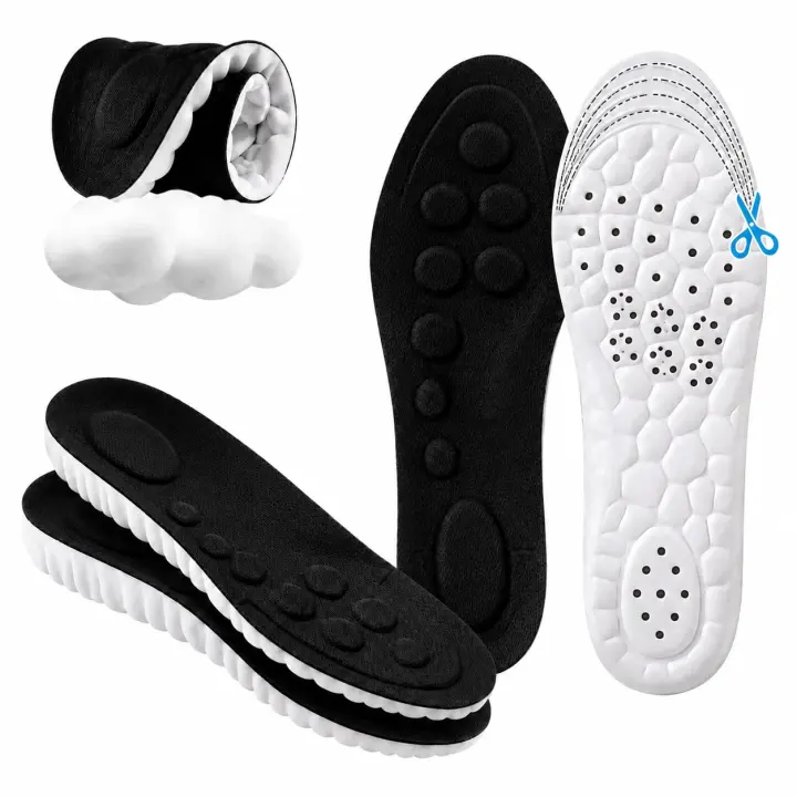 4D Cloud Memory Foam Insoles — Arch Support & Shock-Absorbing Inserts