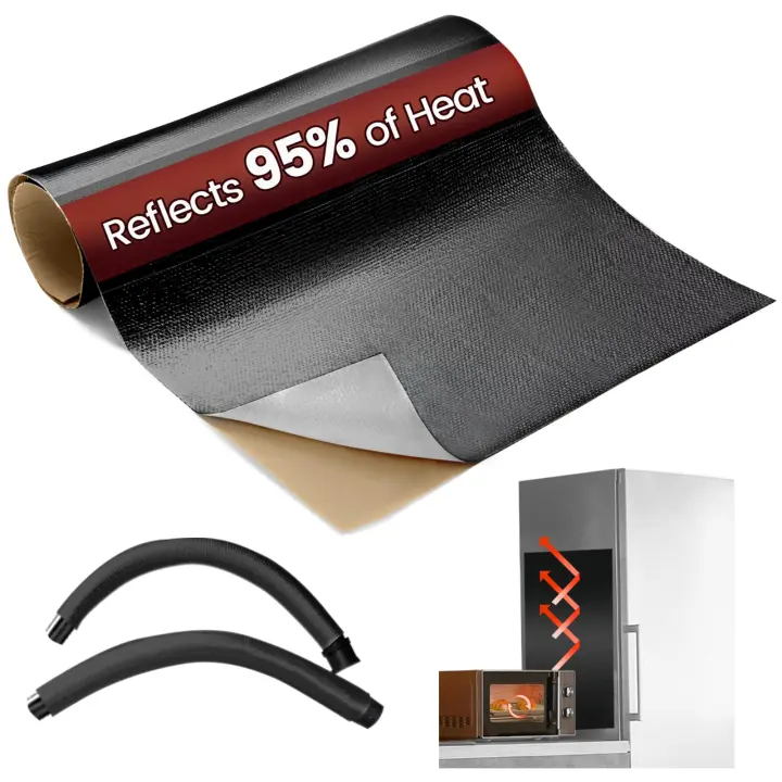 Aluminum Adhesive Heat Shield Wrap — 24×12 Thermal Reflective Mat