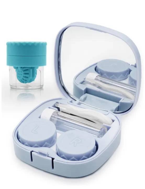 Compact Travel Contact Lens Kit with Washer, Applicator & Mirror