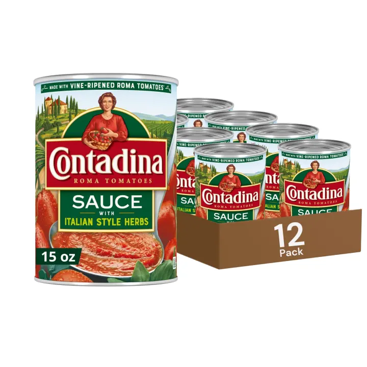 Contadina Italian-Herb Tomato Sauce — 15 oz Cans (12-Pack)