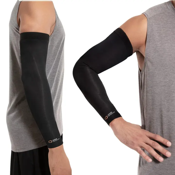 Copper-Infused Full Arm Compression Sleeve — Arm Support Brace