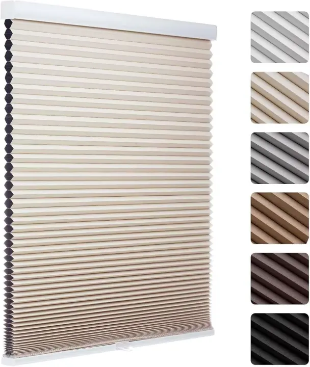 Cordless 1.5-inch Honeycomb Blackout Cellular Window Shades
