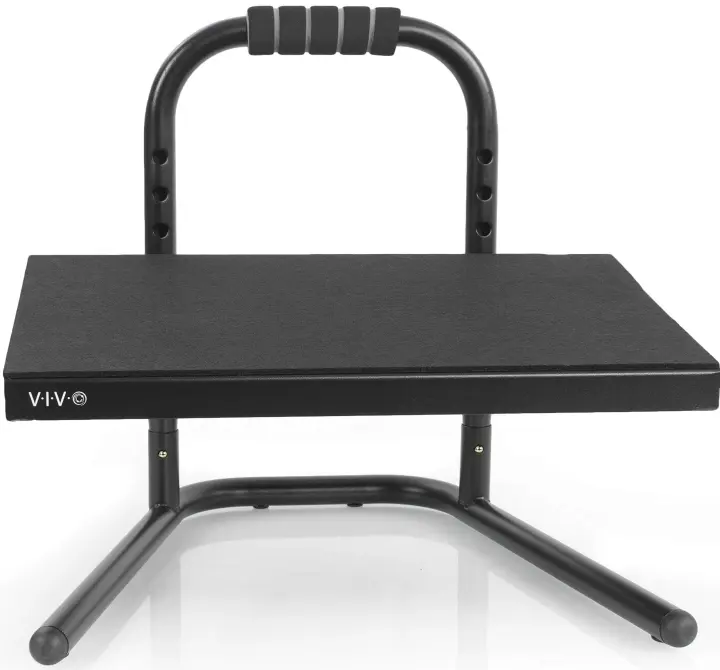 Ergonomic Height-Adjustable Footrest Platform — Steel Comfort Stool
