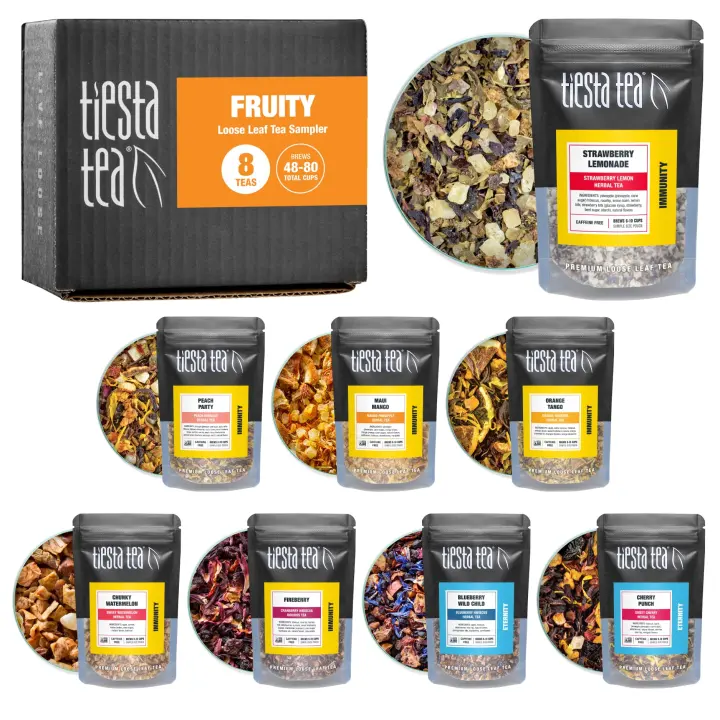 Fruity Loose-Leaf Tea Sampler — 8-Pouch Dry Flight Set