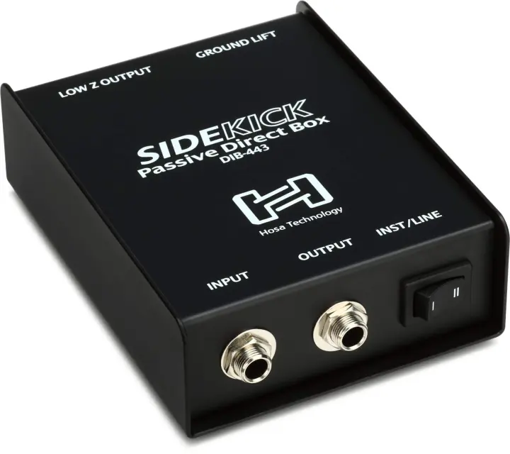 Hosa Sidekick Passive DI Box — 1/4" TS to XLR3M Direct Box