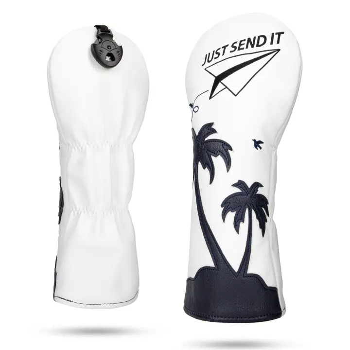 Just Send It Leather Golf Headcovers — Driver, Wood & Hybrid Set