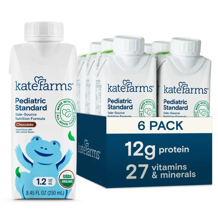 KATE FARMS Pediatric 1.2 Chocolate High-Calorie Pediatric Nutrition Shake — 6-Pack