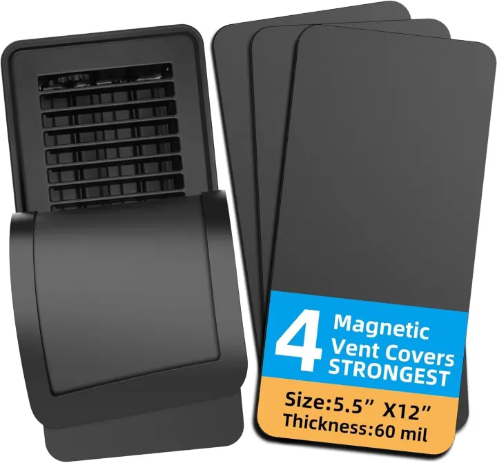 Magnetic Vent Covers (4-Pack) — 5.5 x 12 in Magnetic Vent Seals