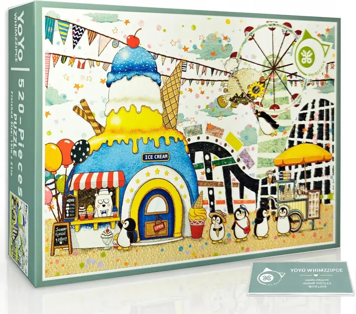 Penguin Summer Ice Cream — 520-Piece Jigsaw Puzzle for Adults