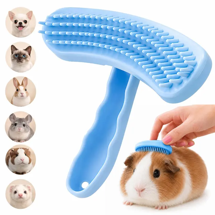 Soft Silicone Grooming Brush for Guinea Pigs, Ferrets & Small Pets