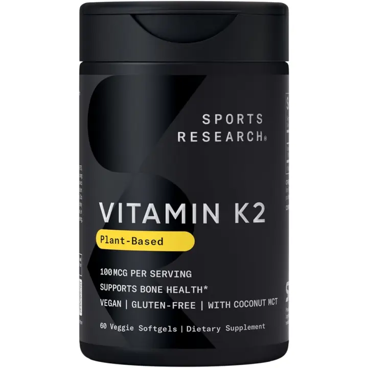 Vitamin K2 (MK-7) 100 mcg — 60 Plantgel Softgels for Bone & Heart